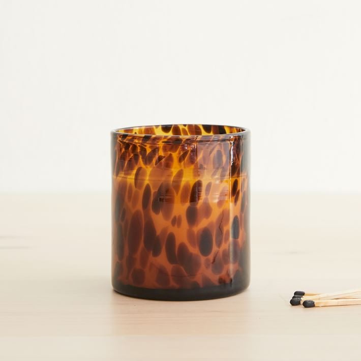 West Elm Tortoise Glass Candle