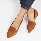 pointed backless loafers