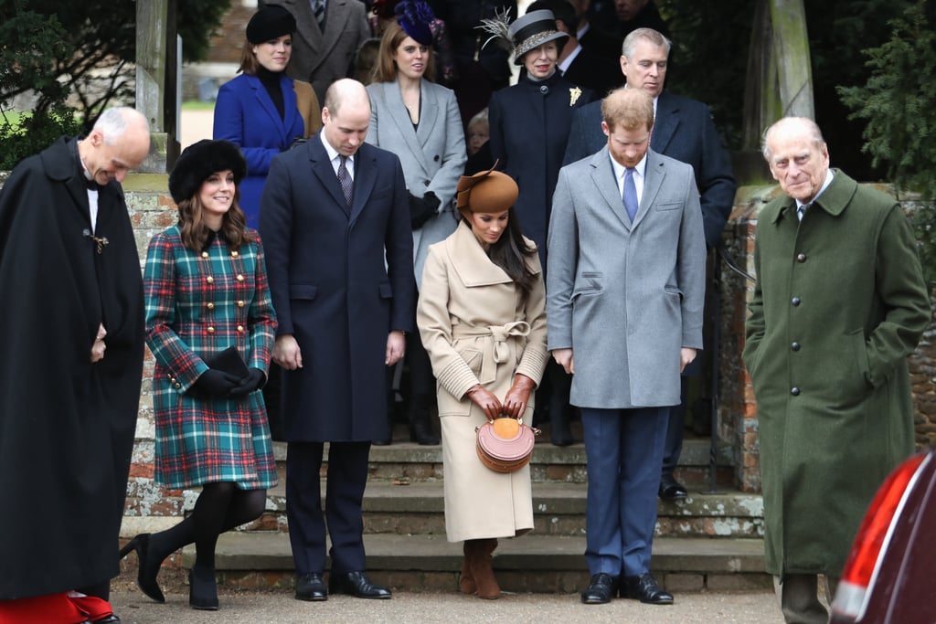 Meghan and Eugenie both attended Christmas Day services at Sandringham in 2017 but weren't photographed chatting.