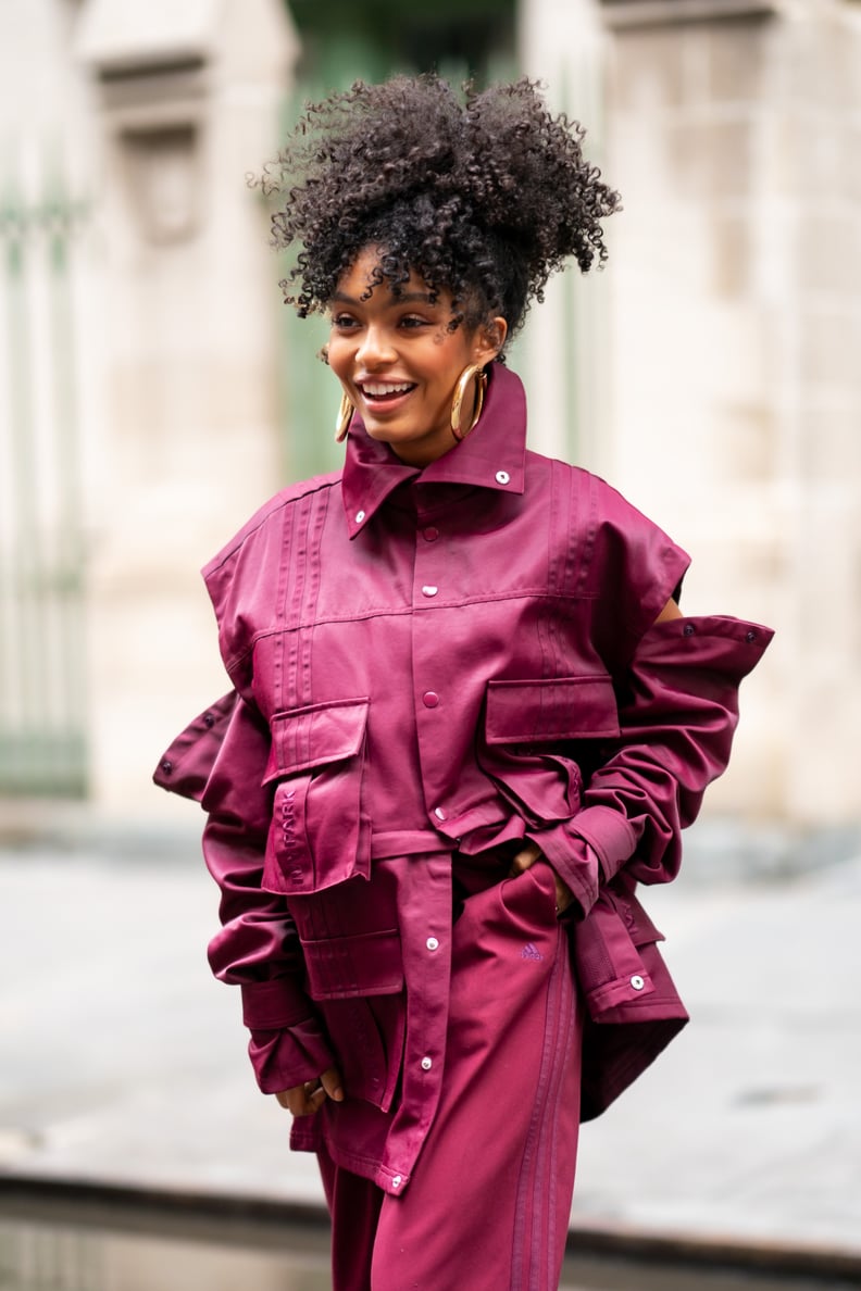 Yara Shahidi Wears Ivy Park x Adidas and Nanushka