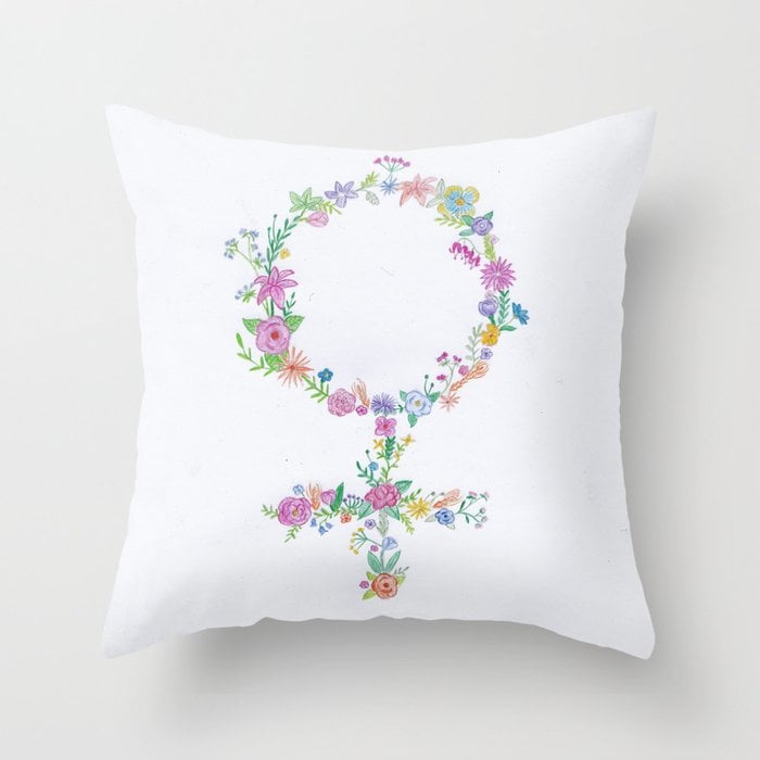 Feminist Flower Pillow Feminist T Ideas 2020 Popsugar Love And Sex 2543