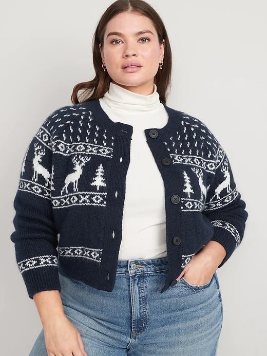 Old Navy Matching Holiday Fair Isle Cardigan Sweater
