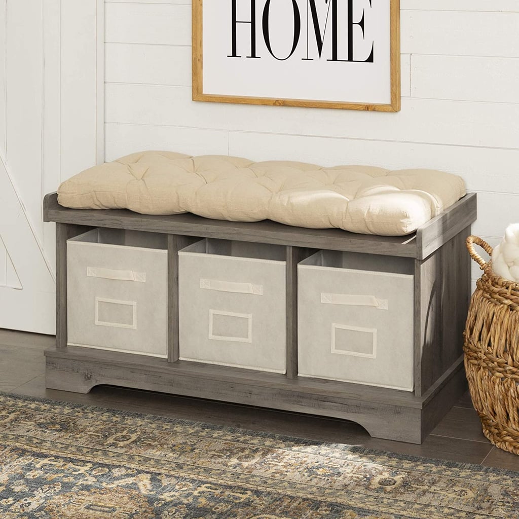 Walker Edison Furniture Modern Farmhouse Storage Bench 