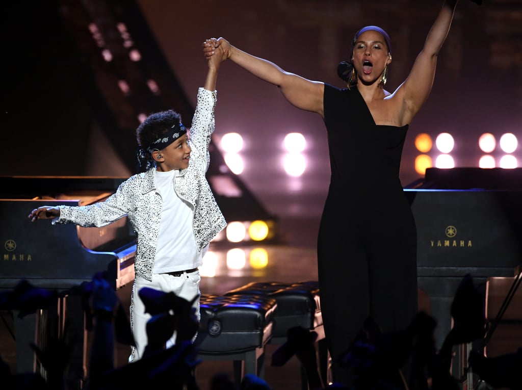 Alicia Keys With Her Sons at 2019 iHeartRadio Music Awards