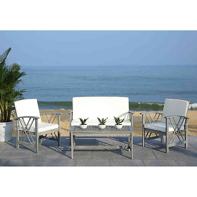 Bed Bath Beyond Safavieh Fontana 4 Piece Patio Furniture Set