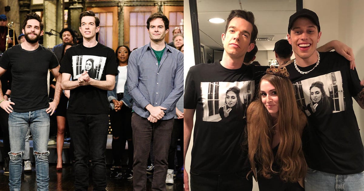 John Mulaney And Pete Davidson S Matching T Shirts On Snl Popsugar Celebrity It was cool to see him admitting that he was basically admittedly, was surprised it was slightly short and only an hour and 15 between them, but tickets aren't that expensive and mulaney definitely solidifies. john mulaney and pete davidson s