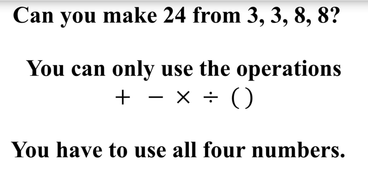 Math Brain Teaser on YouTube | POPSUGAR News