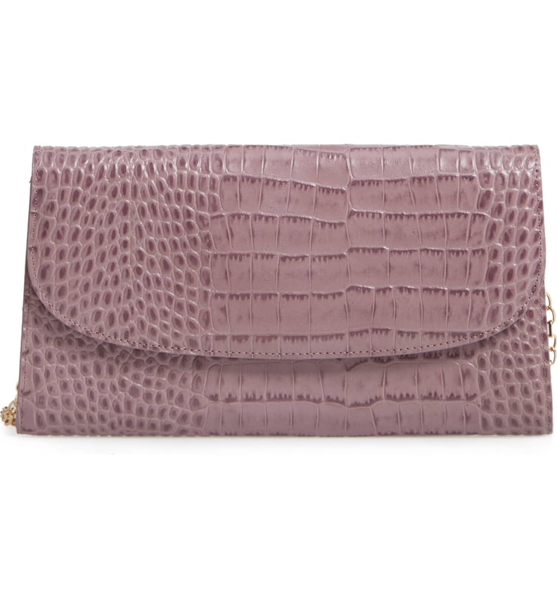 Nordstrom Snakeskin Embossed Leather Clutch