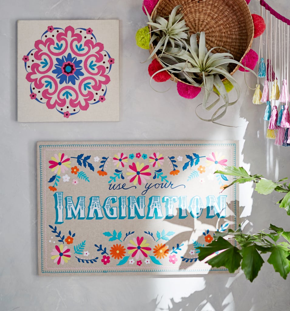 PS Moms: You're actresses, singers, authors, and now home decor designers — what's next?
L&M: We’ve been writing a lot of songs with the hopes of recording and releasing our first record sometime soon. We would love to do movie at some point and something in the fashion world as well.
Products pictured: Use Your Imagination Pinboard ($95, originally $119), Pom Pom Storage Baskets ($65-$75), Tassels Wall Decor ($99), Medallion Embroidered Pinboard ($39, originally $49)