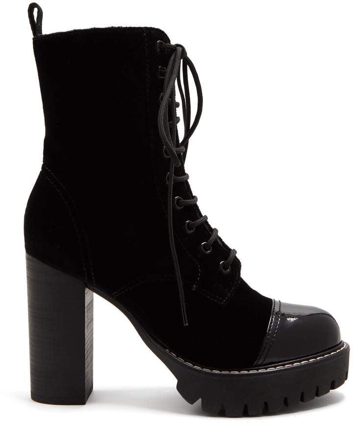 ALEXACHUNG Lace-up Velvet Boots
