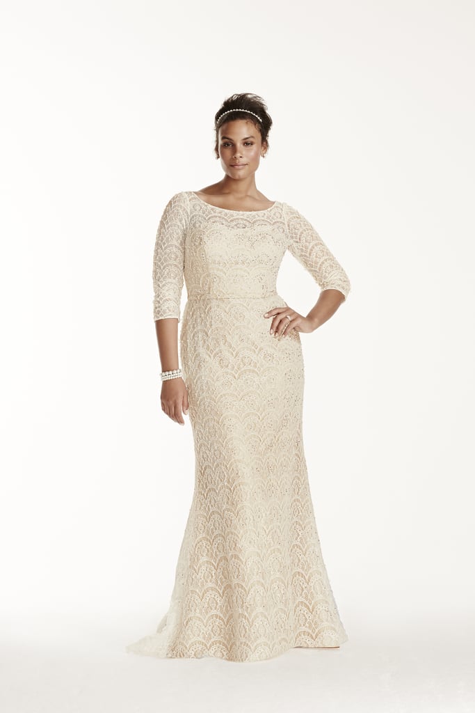 Boatneck 3/4 Sleeve Gown ($1,450)