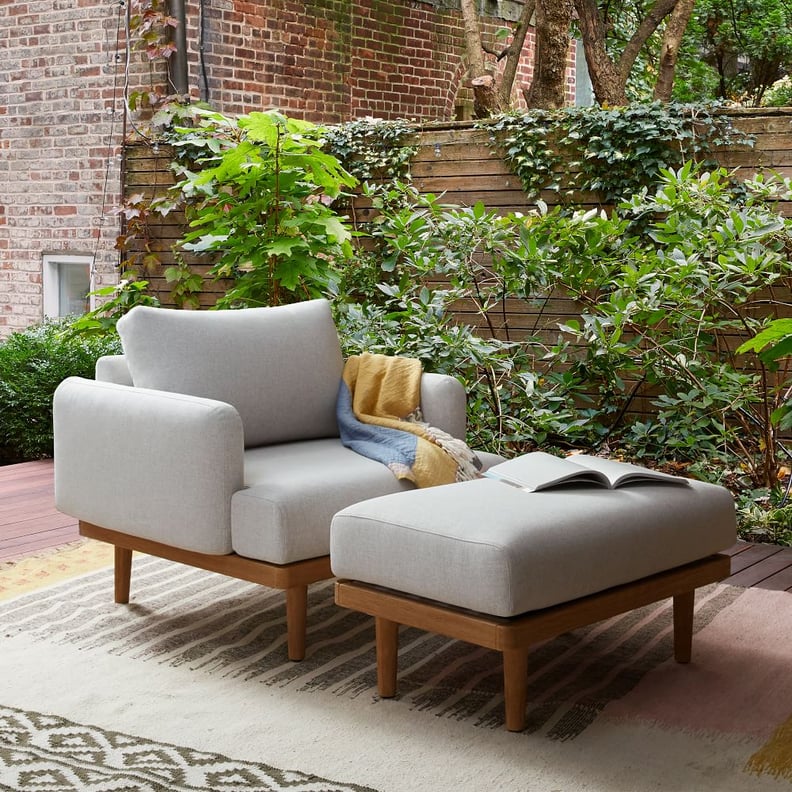 West Elm Halden Outdoor Lounge Chair & Ottoman