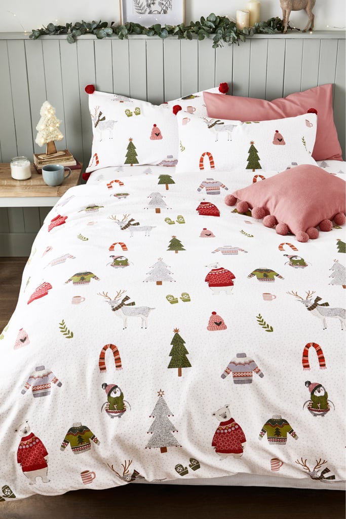 Next Brushed Cotton Festive Friends Duvet Set