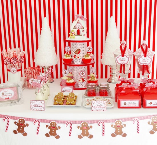 Christmas Candy Cane Dessert Table