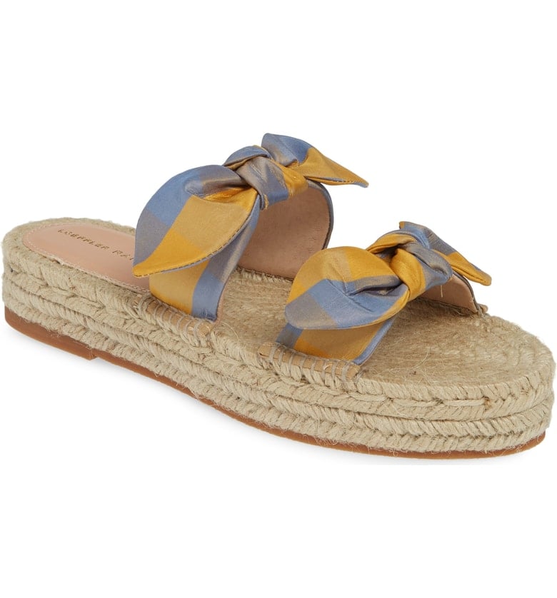 Loeffler Randall Daisy Knot Espadrille Slide Sandals