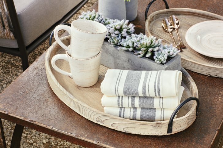 Julianne mixes natural elements, like wood trays and ...