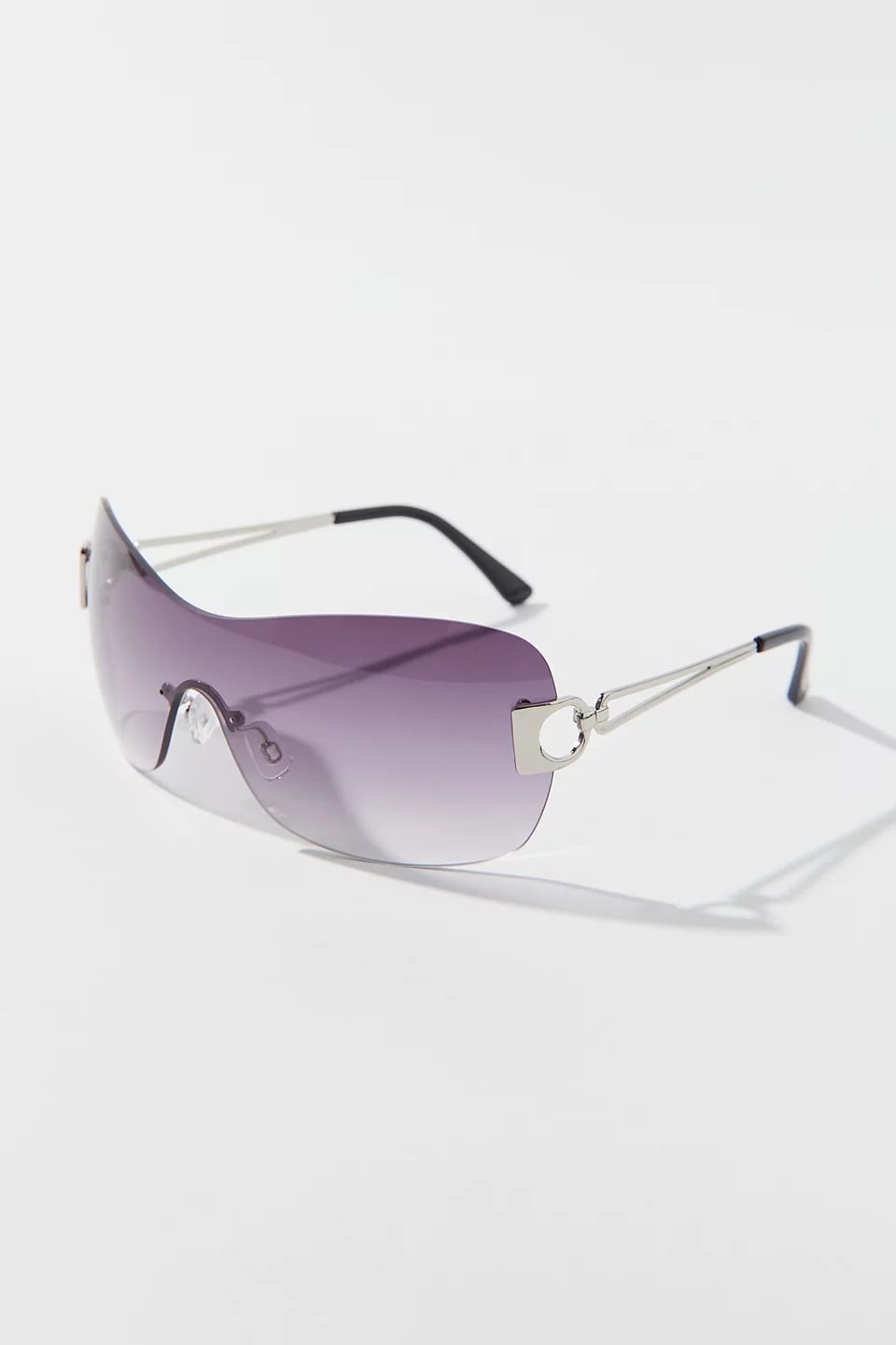 Fashion Y2K Sunglasses for Women Men,Rimless Sunglasses Oversized Frameless  Sun Glasses Trendy Shield Wrap Around Sunglasses
