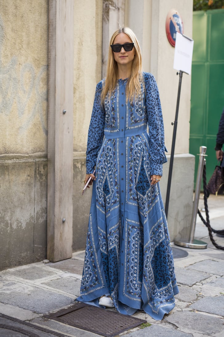 maxi skirt street style