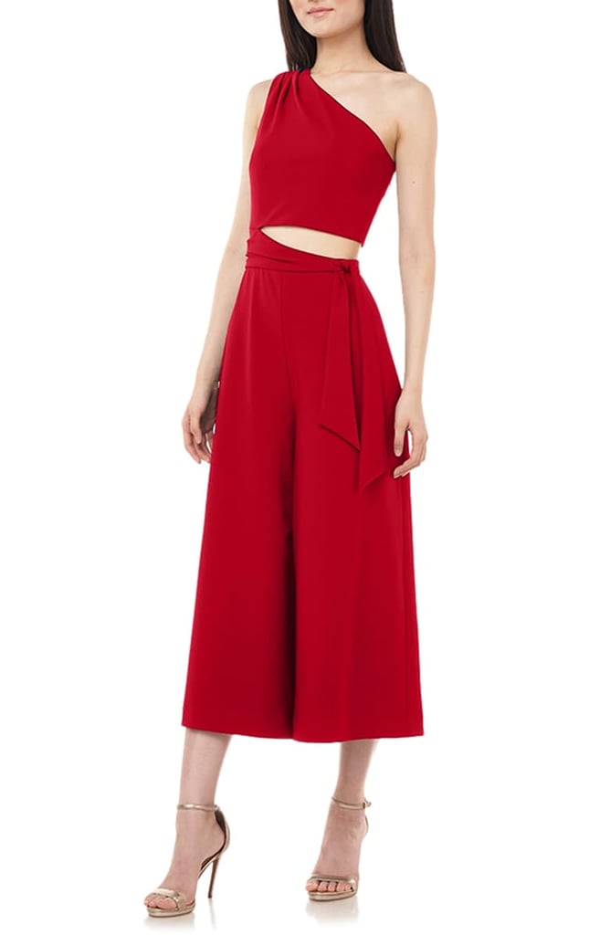 Love by Theia One-Shoulder Crop Jumpsuit