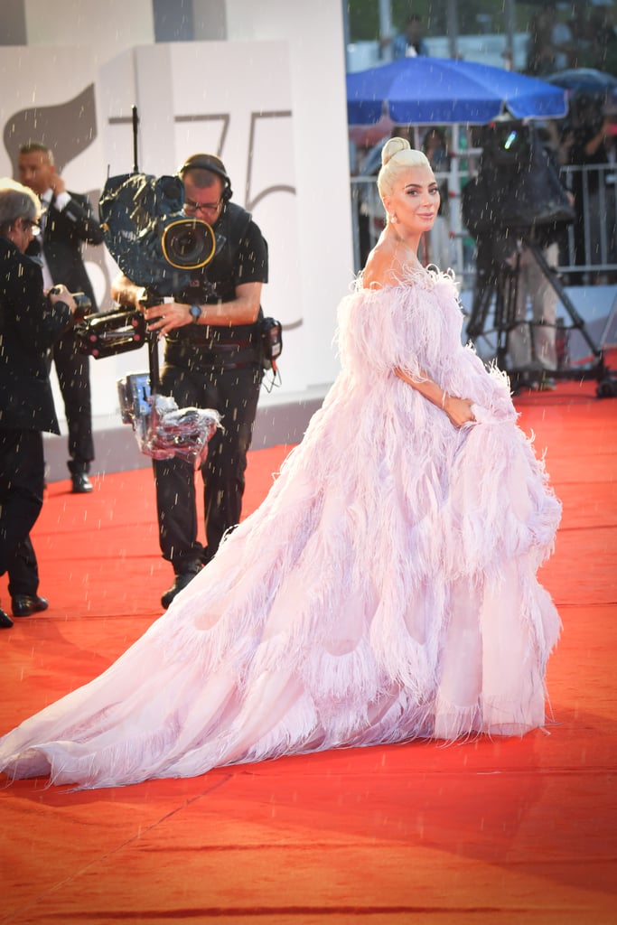 Lady Gaga Pink Valentino Dress at Venice Film Festival