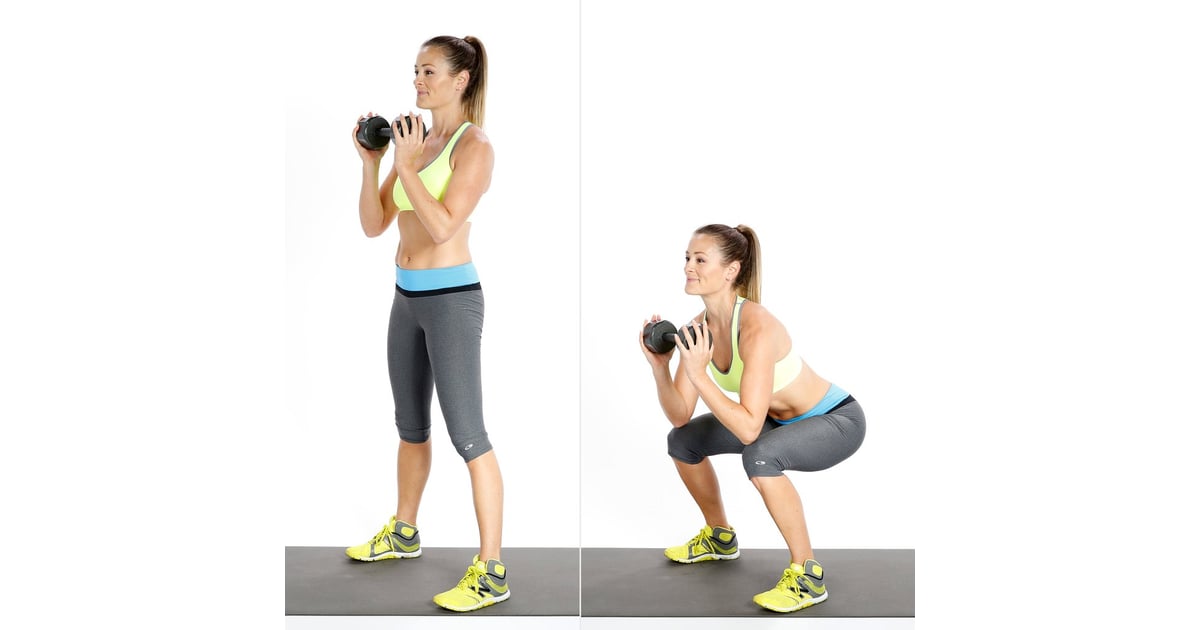 Weighted Squats At Home Leg Exercises POPSUGAR Fitness Photo 5