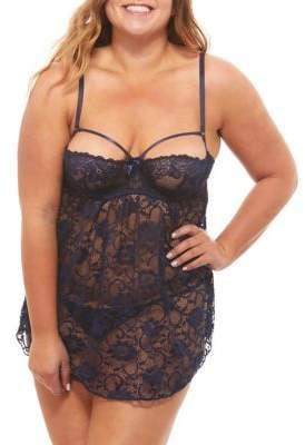 Just Sexy Lingerie Caged Lace Babydoll
