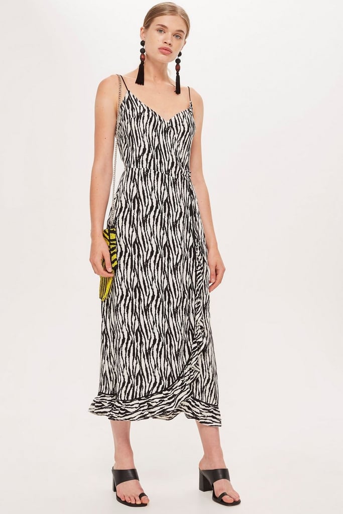 Tall Zebra Ruffle Slip Dress Beyoncé Zebra Dress by Dolce and
