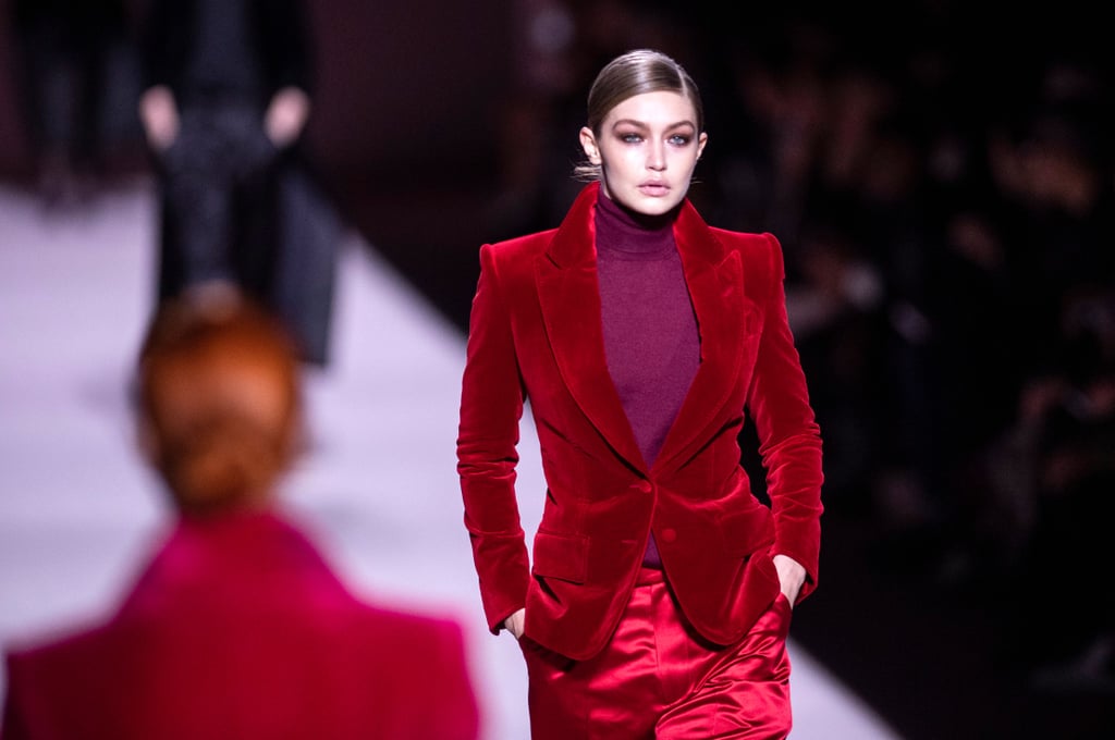 Gigi Hadid on the Tom Ford Fall 2019 Runway