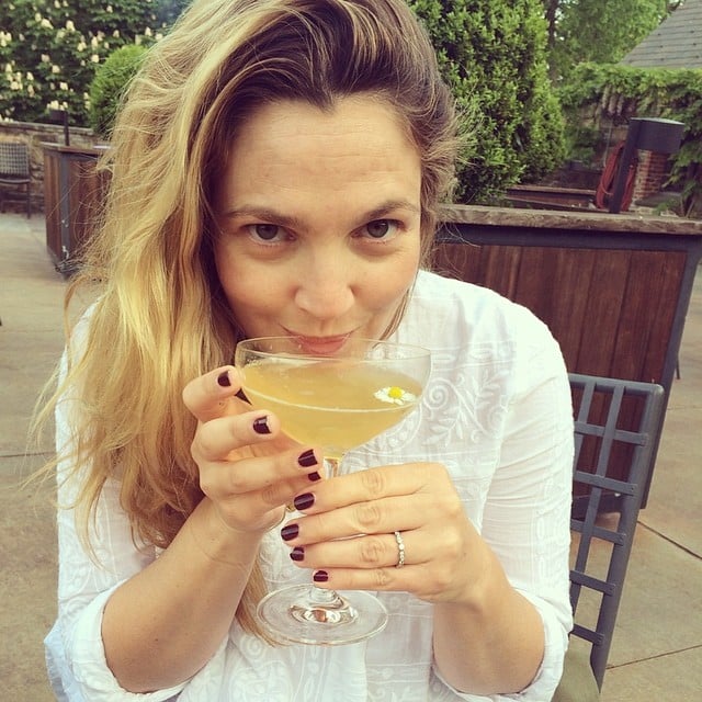 Drew Barrymore sipped a cocktail.
Source: Instagram user drewbarrymore