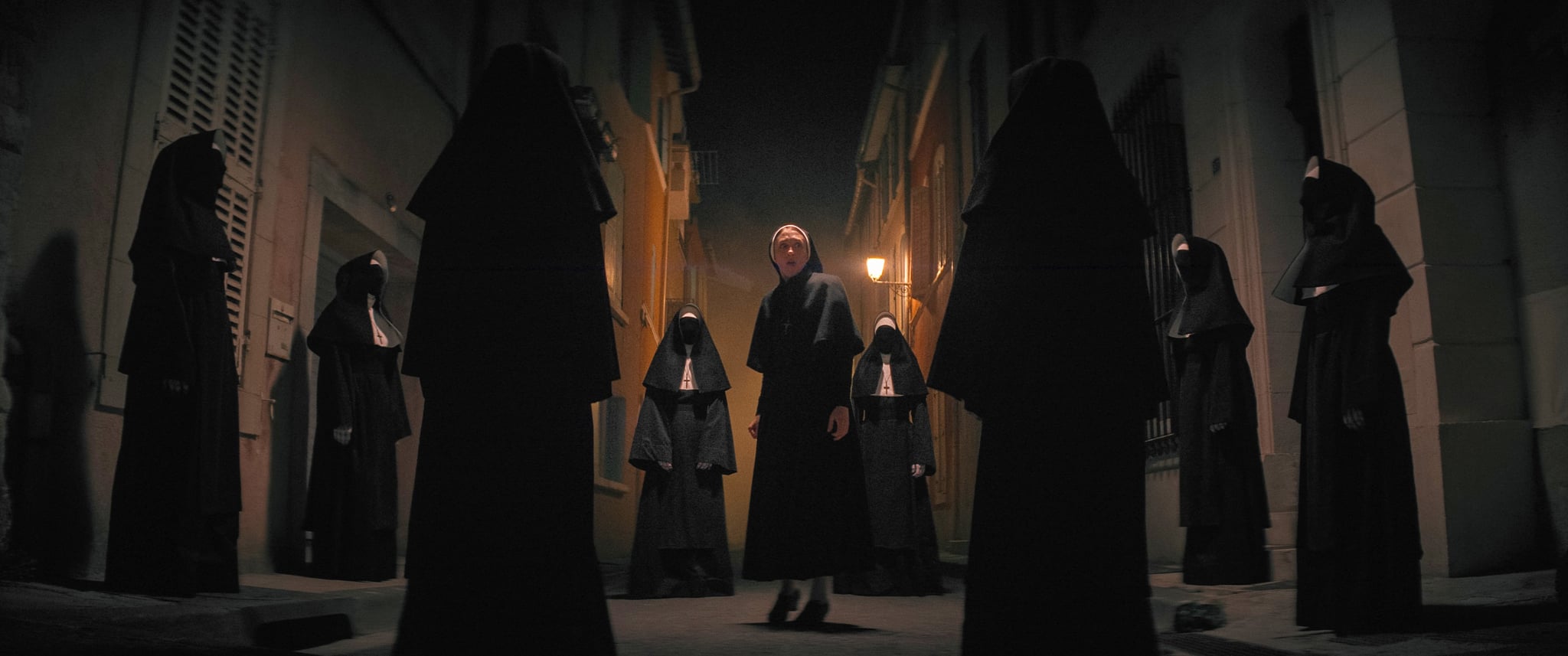THE NUN II, (aka THE NUN 2), Taissa Farmiga (center), 2023.  Warner Bros. / Courtesy Everett Collection