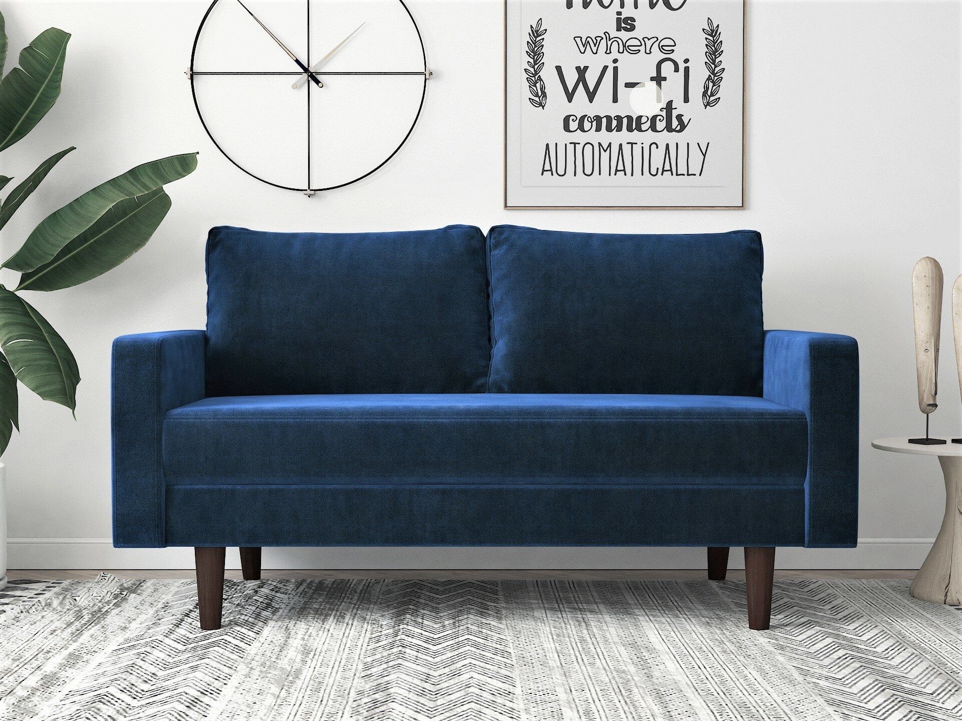 Stoughton velvet square arm clearance sofa