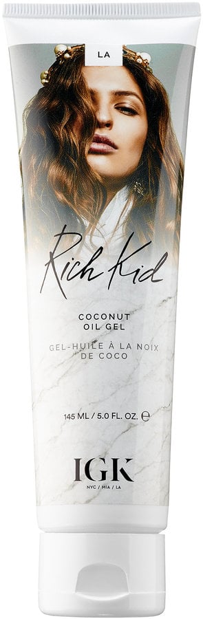 Coconut oil does wonders for your hair, so having a gel that will keep the frizz in place is amazing. 
IGK Rich Kid Coconut Oil Gel ($15)