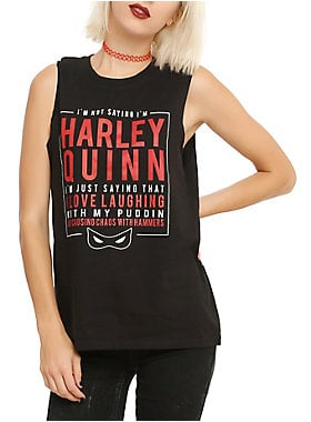 DC Comics Harley Quinn Girls Muscle Top