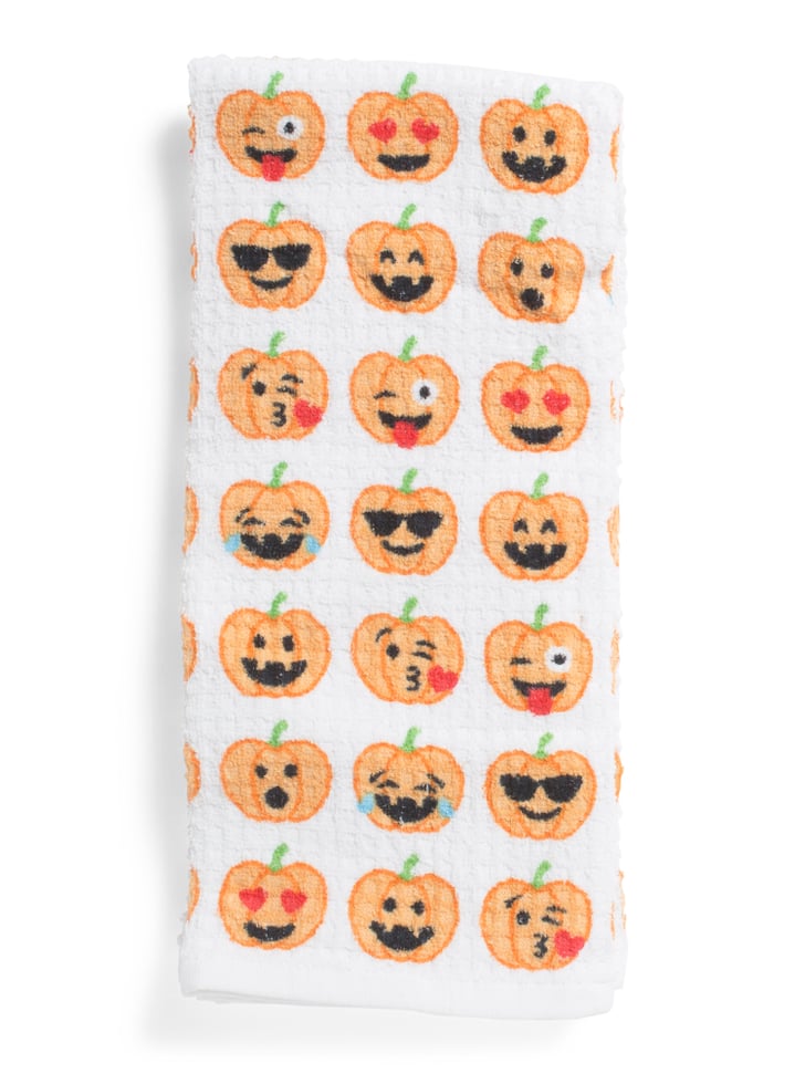 Set of Two Pumpmoji Kitchen Towels Best TJ Maxx Halloween Decor