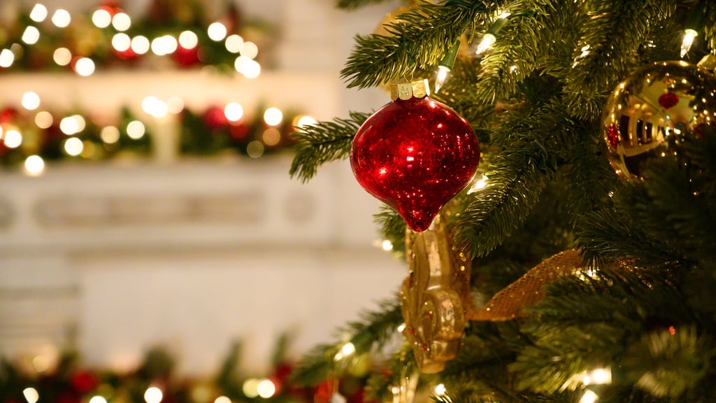 Red Ornament Zoom Background | Download Free Christmas Zoom Backgrounds | POPSUGAR Tech Photo 42