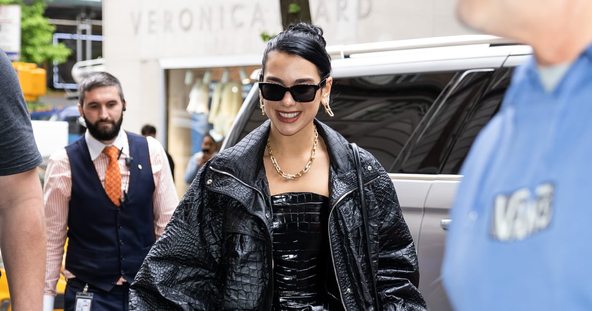 Dua Lipa’s “Glazed-Doughnut” Nails Complement Her Tiny Sequin Bikini