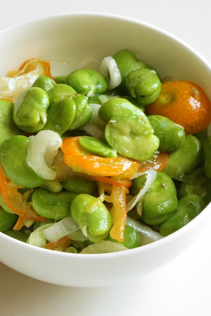 Fava Beans With Green Garlic and Kumquats