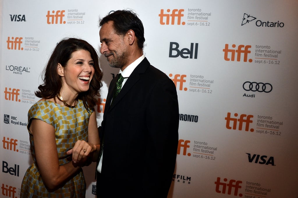 Marisa Tomei had a laugh with Alexander Siddig on the red carpet at the Inescapable premiere at the Toronto International Film Festival.
Marisa Tomei had a laugh with Alexander Siddig on the red carpet at the Inescapable premiere at the Toronto International Film Festival.
