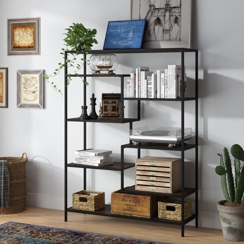 Bookshelf Room Dividers: Hayner 65'' H x 48'' W Geometric Bookcase