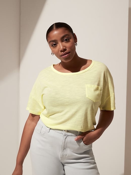 Banana Republic Slub Cotton-Modal Boxy T-Shirt