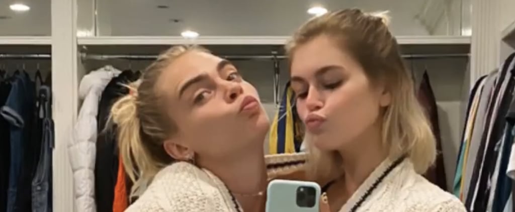 Kaia Gerber and Cara Delevingne Wear a Taylor Swift Cardigan