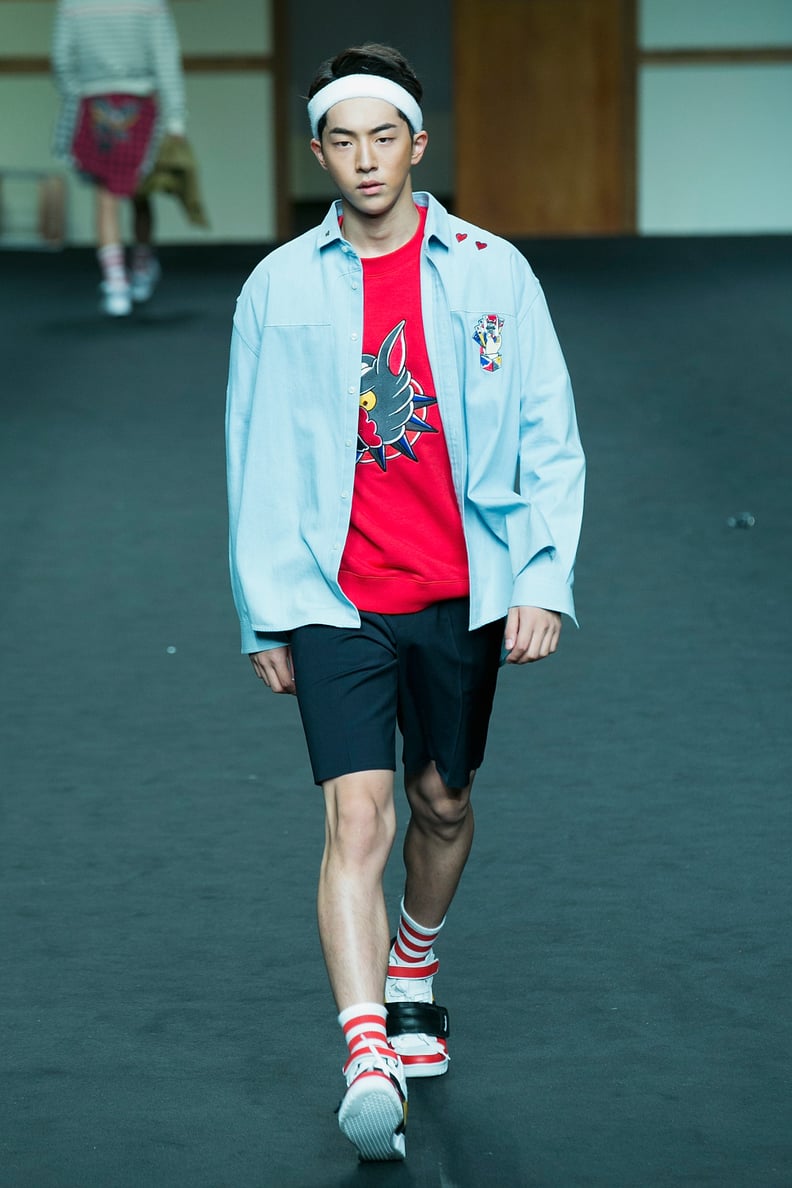 October 2014: Nam Joo-Hyuk Walks the Runway During Seoul Fashion Week
