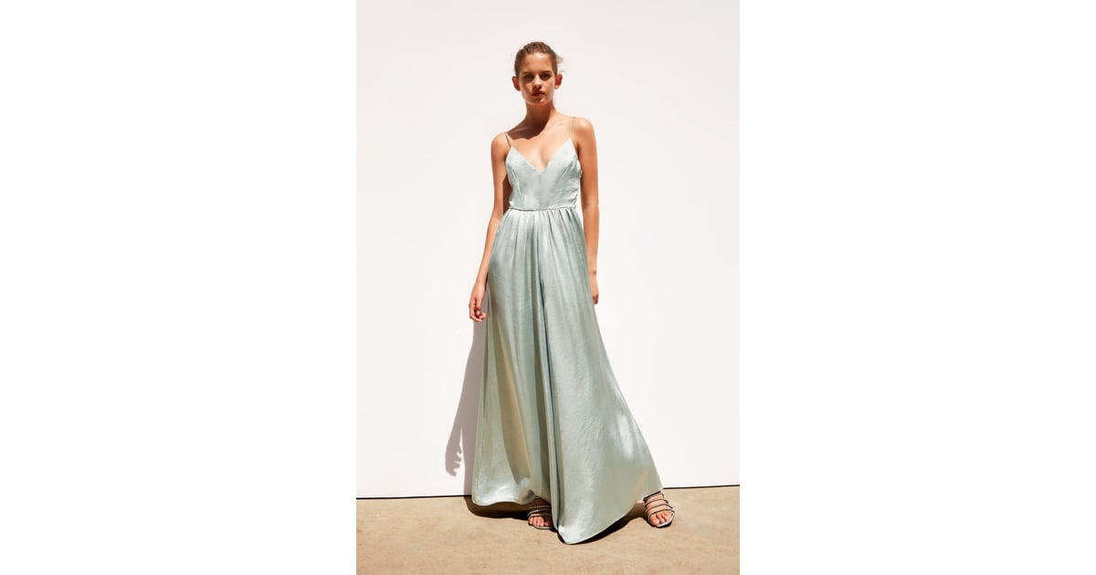 Zara Limited Edition Satin Jumpsuit Affordable Bridesmaid Dresses