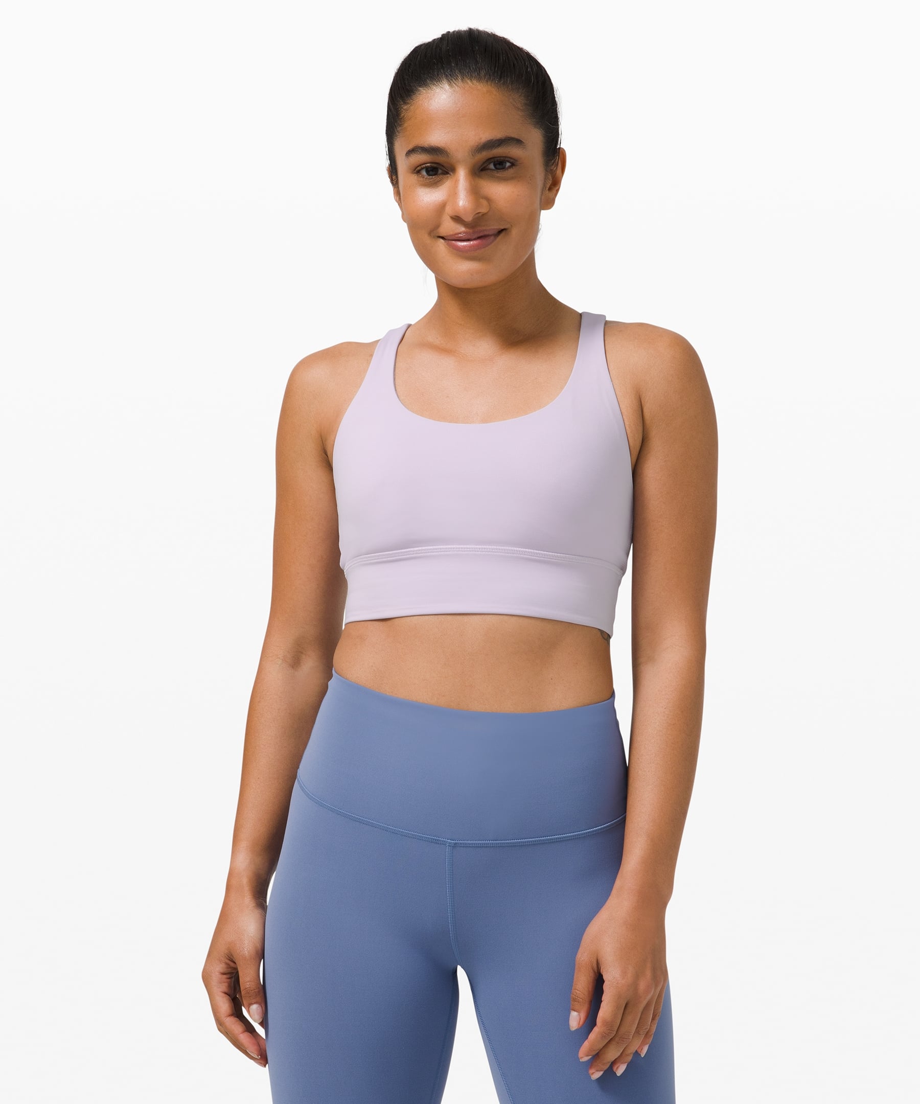 How I've styled the Swift Speed 8” in Floral Electric ft. LL Energy Bra,  Funnel Neck Zip Scuba in Heathered Delicate Mint, an old Altheta LS Running  Top, and  Workout Top 