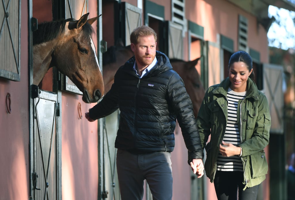 Meghan and Harry With Horses on Morocco Tour February 2019