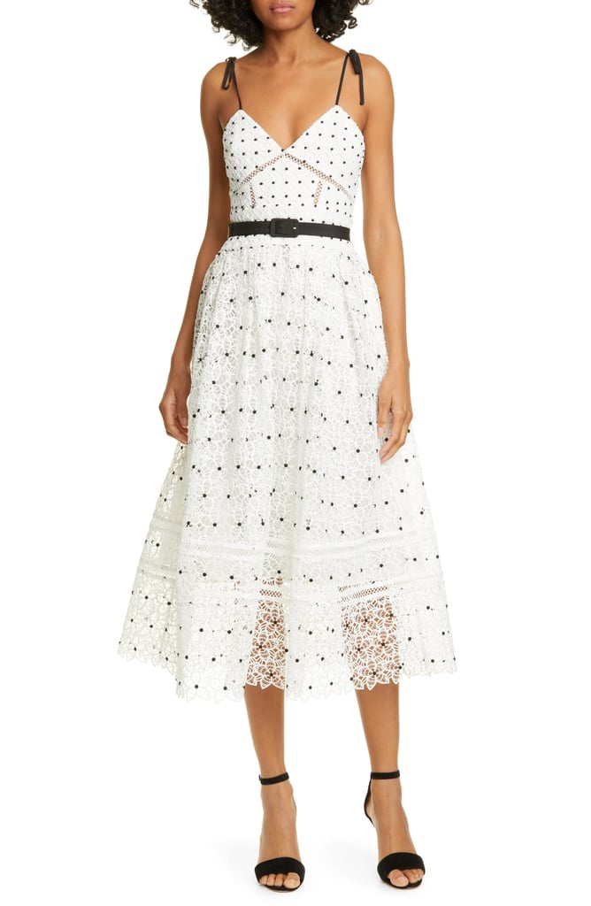 Self-Portrait Azalea Hibiscus Lace Midi Dress