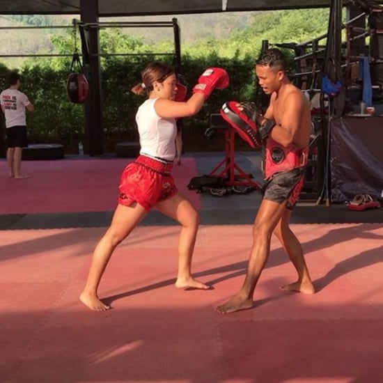 Gina Rodriguez Boxing in Thailand | Instagram Video