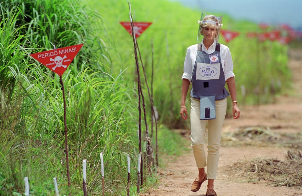 The image of Diana walking in Angola through a former minefield has become one of the most enduring images of her. It is clearly an issue which resonated with Harry, as he took a similar walk through a former minefield in Mozambique in 2010. He later became patron of the HALO charity's 25th anniversary appeal in 2013.