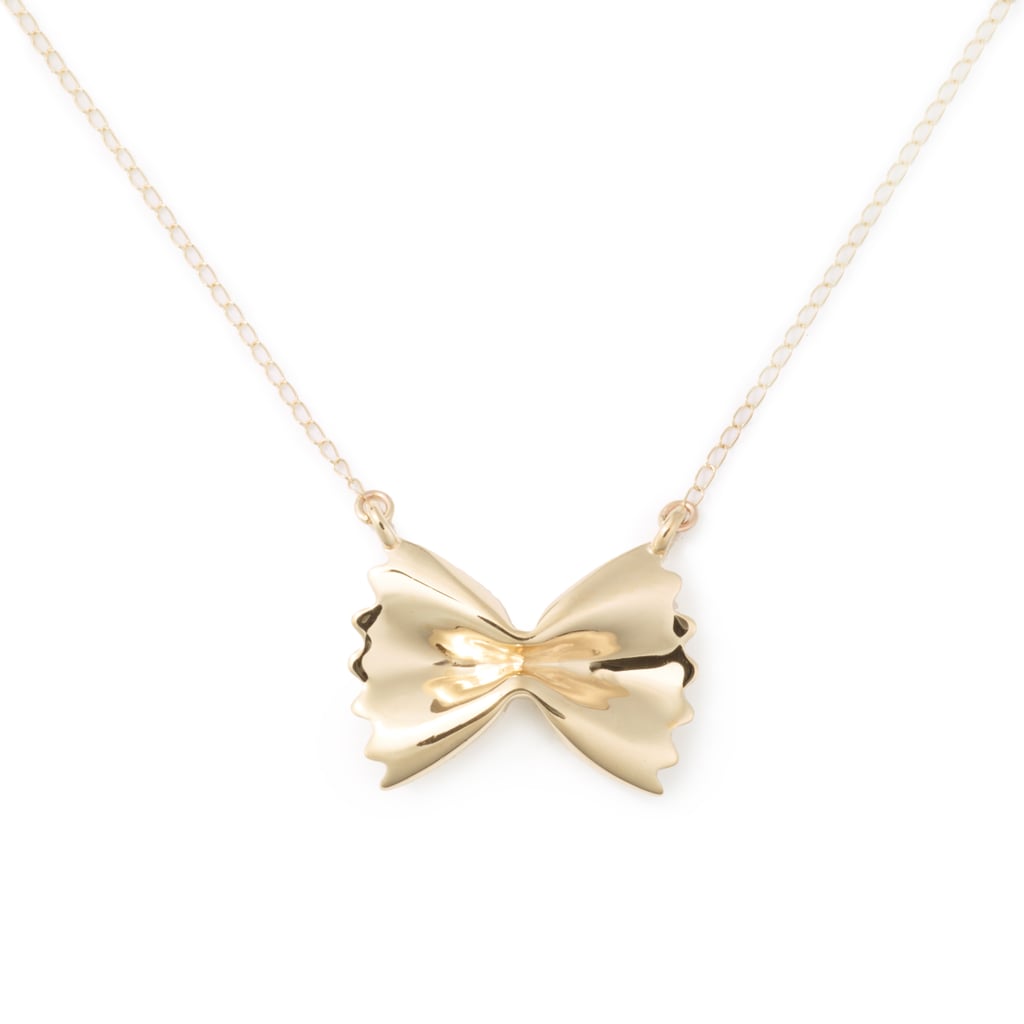 14K Yellow Gold Farfalle Necklace ($580)