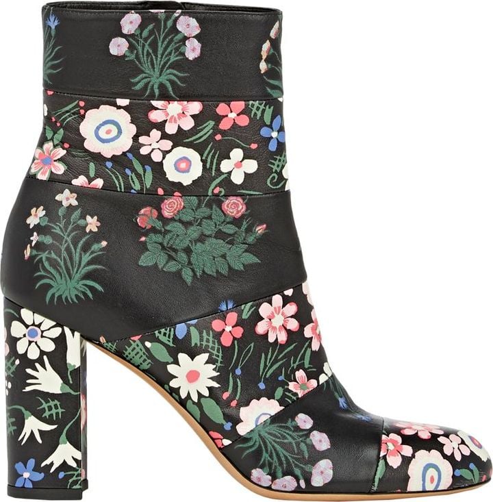 Valentino Floral-Print Paneled Boots ($1,495)
